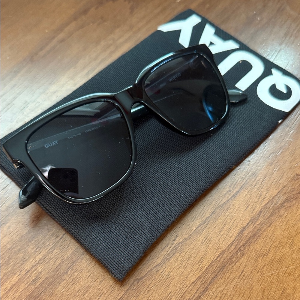 Quay Australia Wired Black Sunglasses